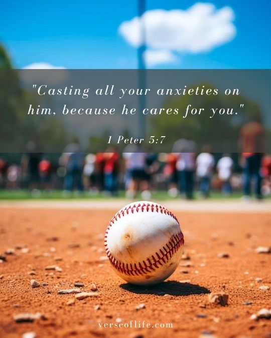 1 Peter 5_7 Top 18 Baseball Bible Verses for Athletes & Fans
