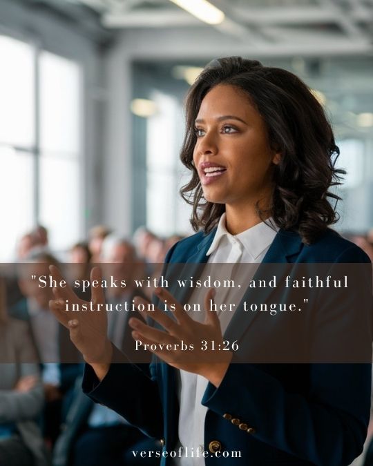 Proverbs 31_26 in 50 Beautiful Bible Verses for Women_ Inspiration, Strength, and Guidance