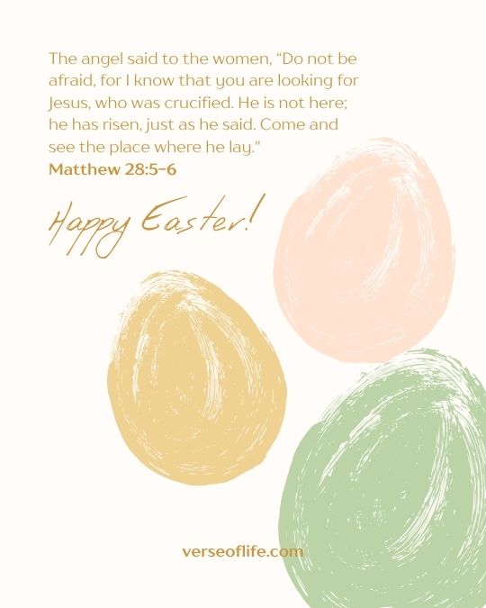 Matthew 28_5-6 Easter Bible Verses