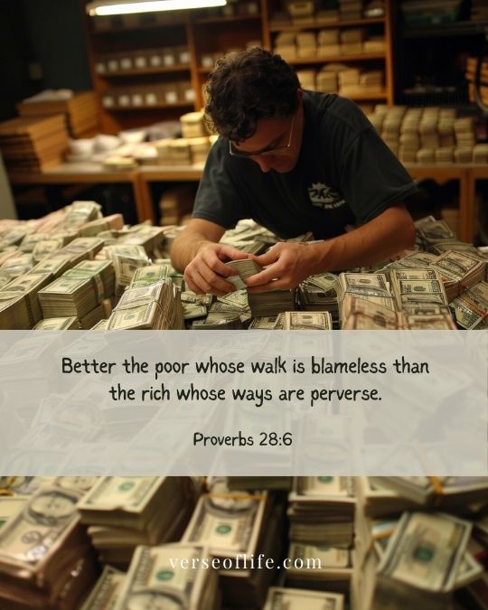 Proverbs 28_6 Essential Bible Verses About Money